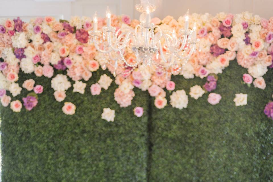 Sweetheart table and background