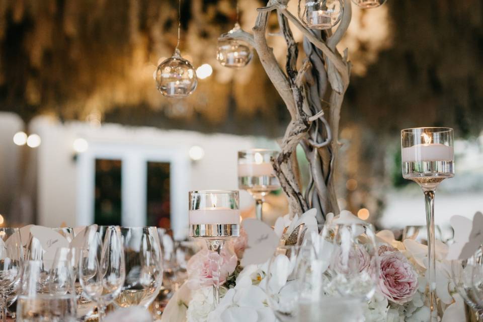 Orchid tree centerpieces