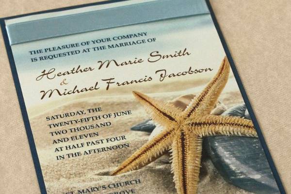 Starfish Wedding Invitation