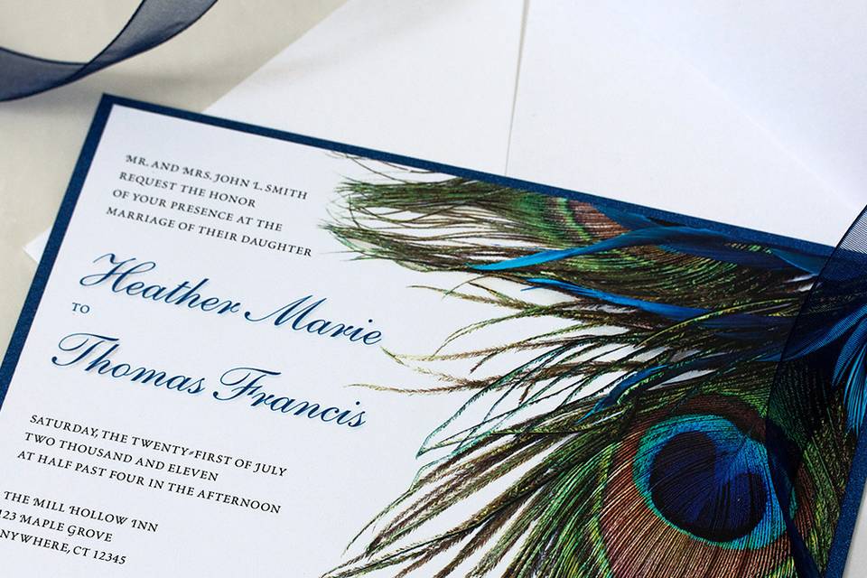 Peacock Wedding Invitation