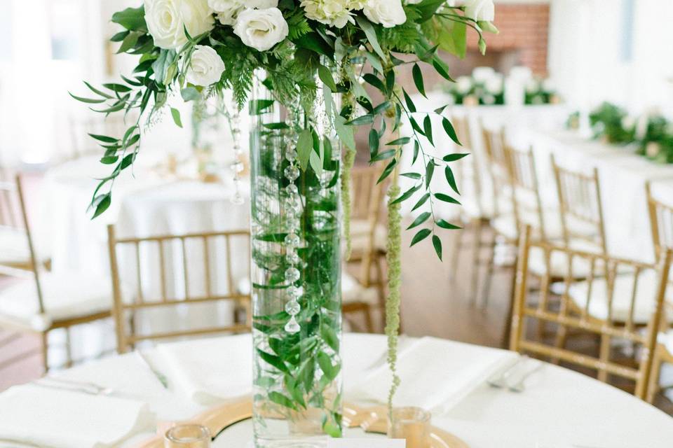 White flower centerpiece