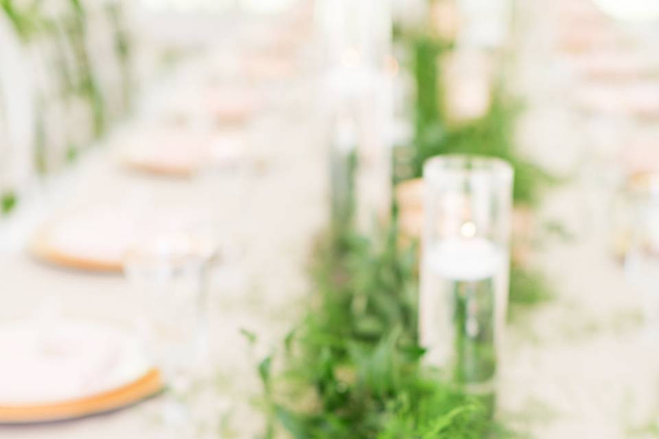 Table setup with candles