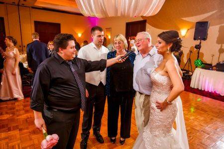 Wedding crowd on the dance floor