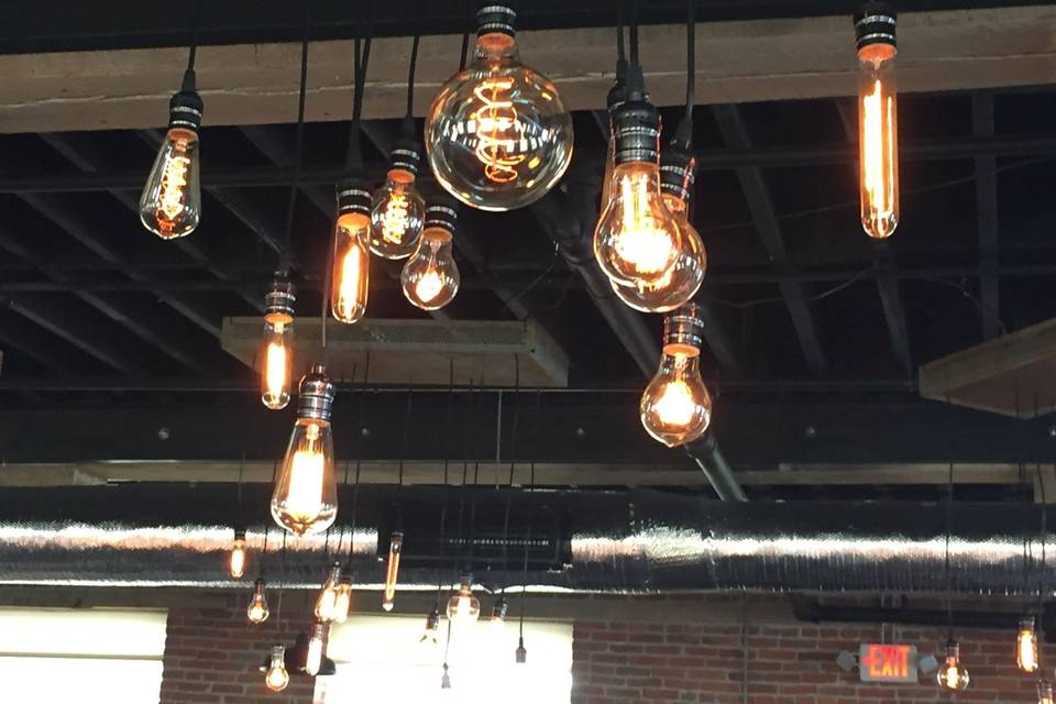 Edison light chandelier