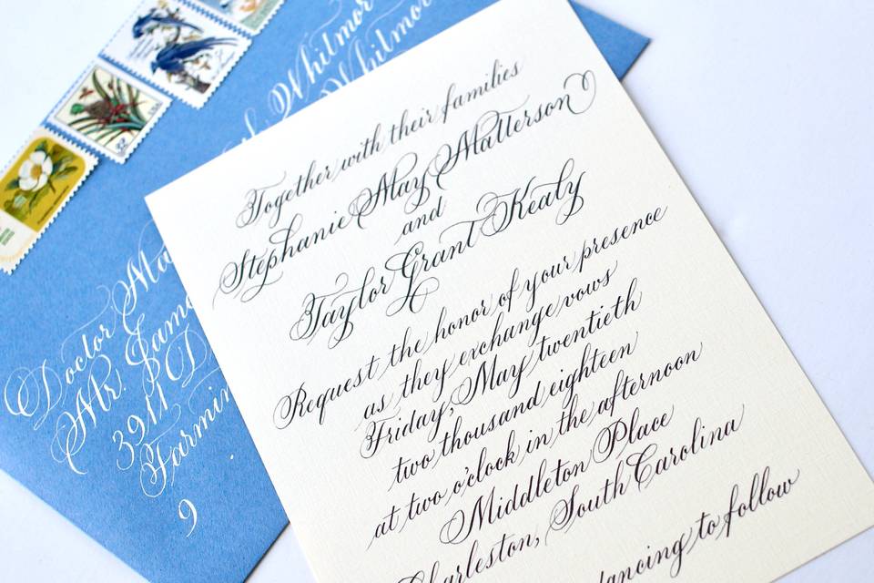 Calligraphy invitation