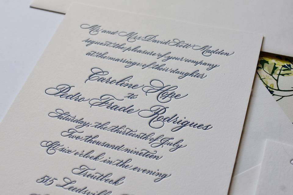 Calligraphy invitation