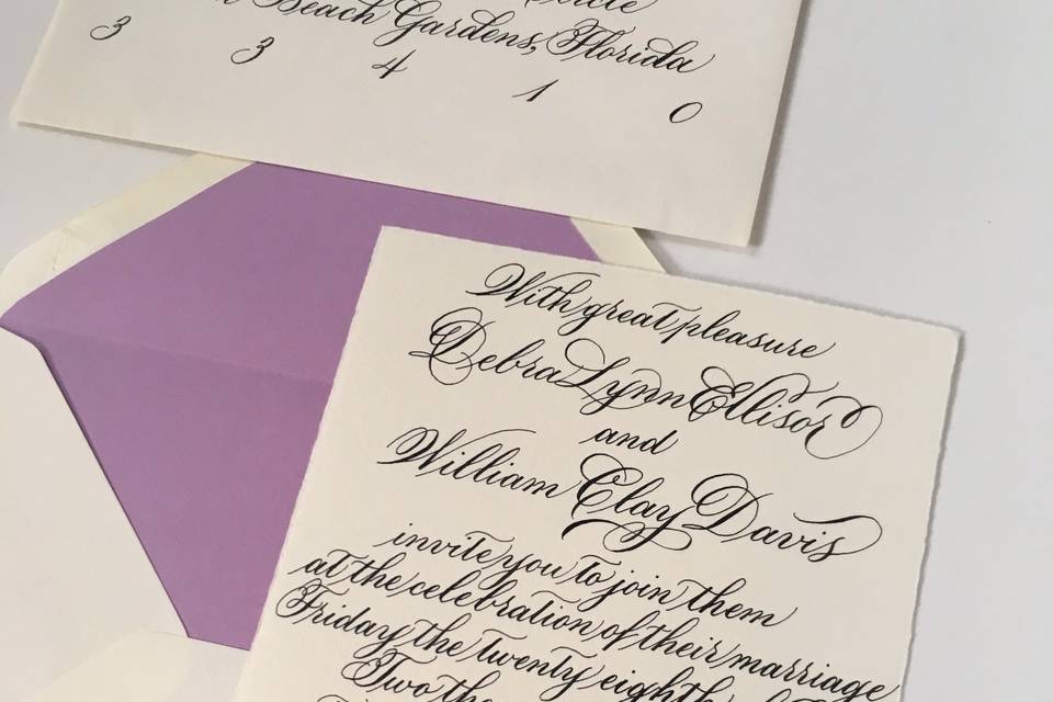 Calligraphy invitation