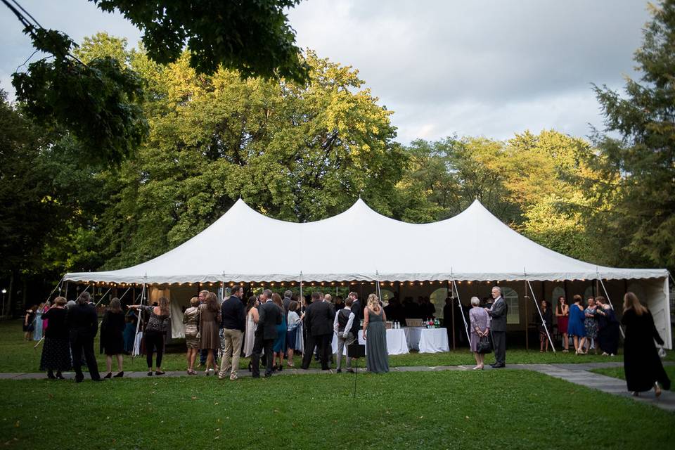 Reception tent