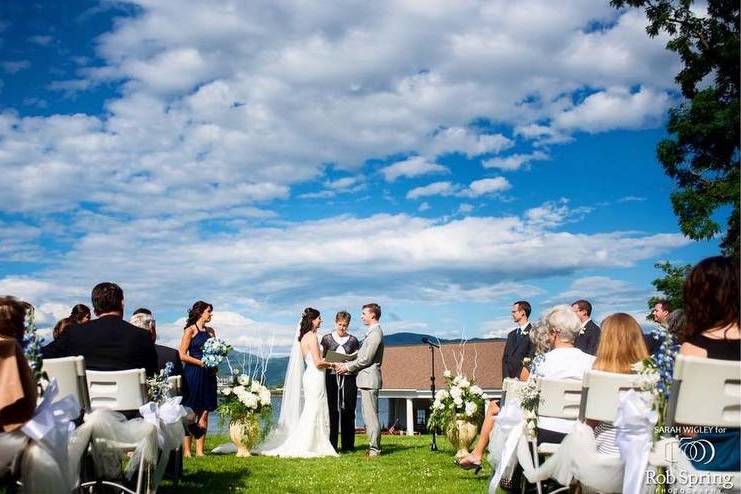 Outdoor wedding ceremony