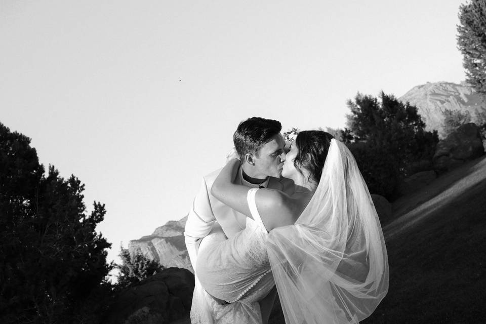Bride and Flower Girl