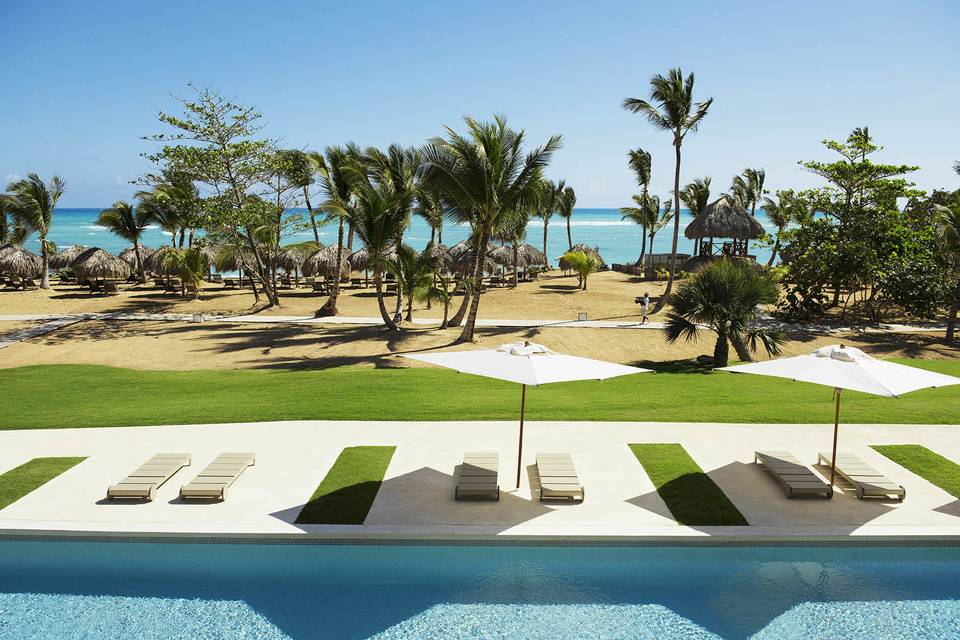 Pool and beach view