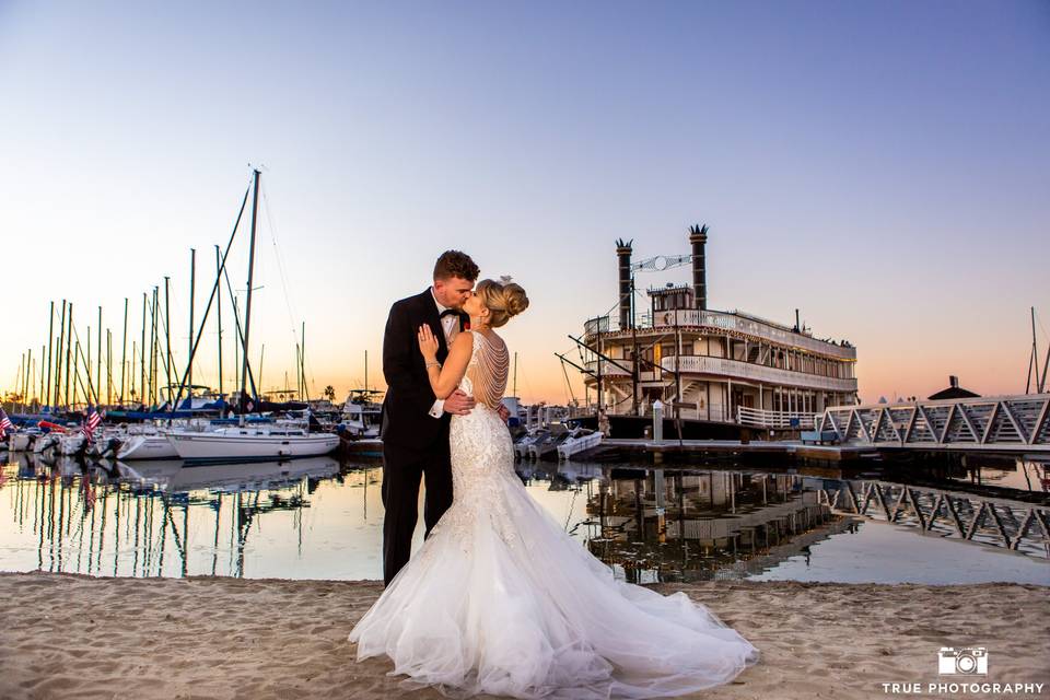 Secluded beach ceremony