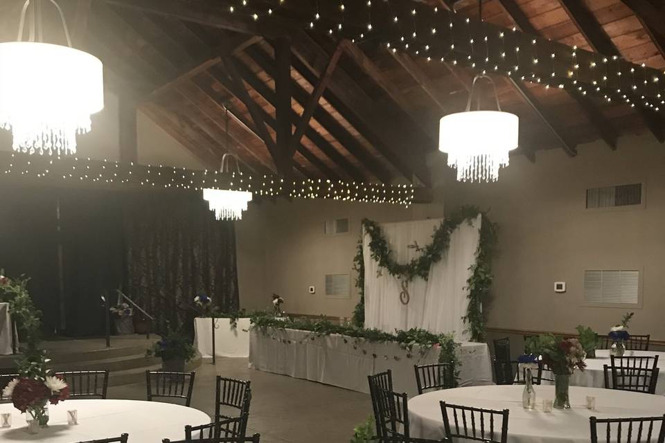 Rustic reception hall