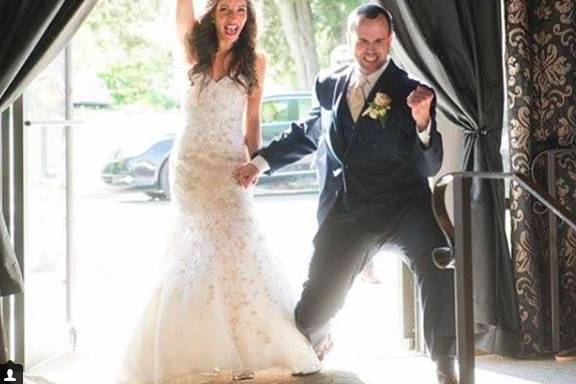 Entering the reception