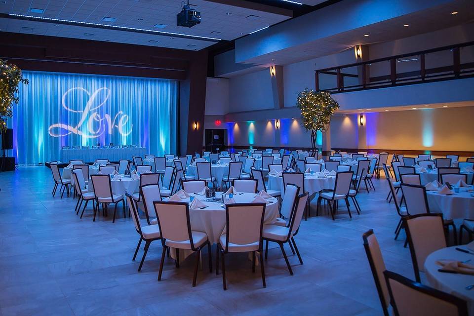 Wedding reception setup