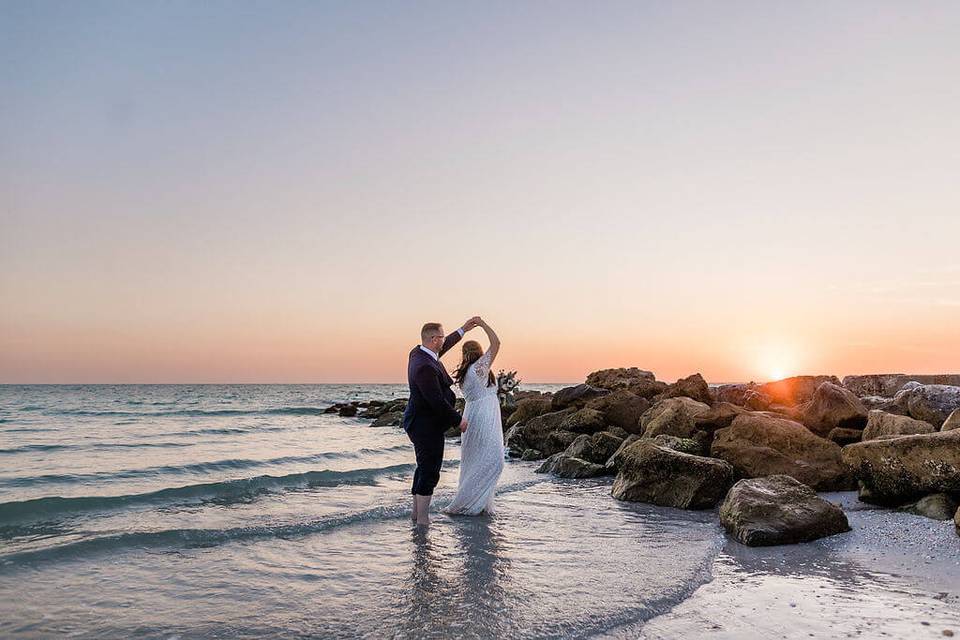 Elopement on Sunset Beach