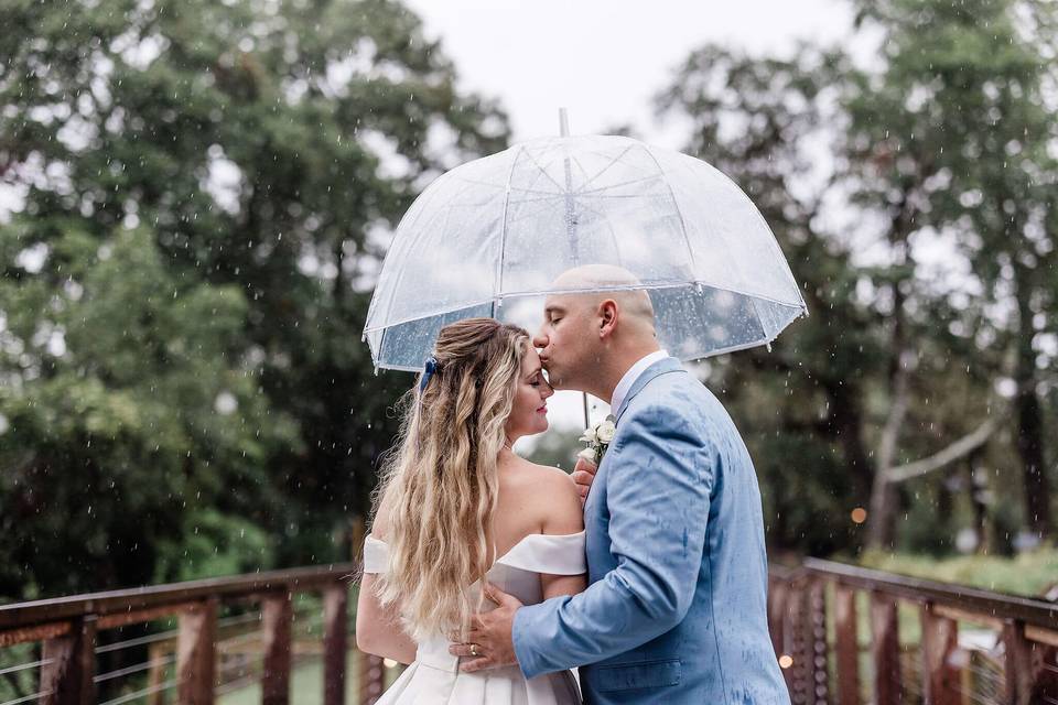 Rainy elopement day