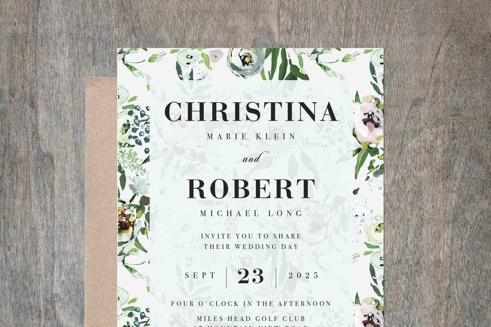 Floral Invitation