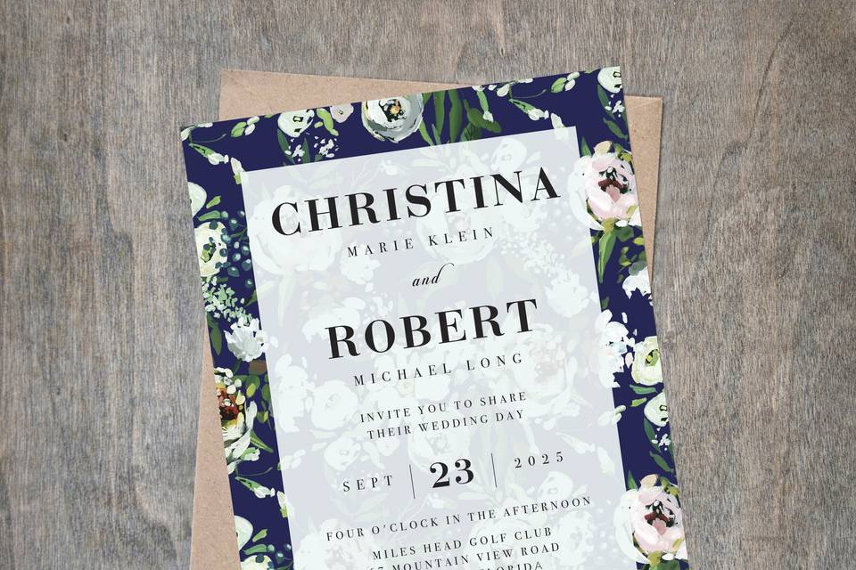 Floral Invitation