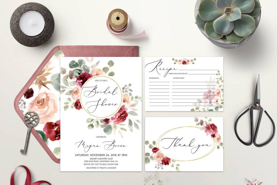 Bridal Shower Invitation Suite