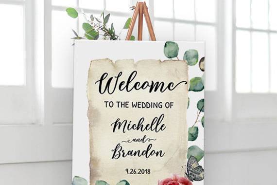 Welcome Sign / Wedding Signage