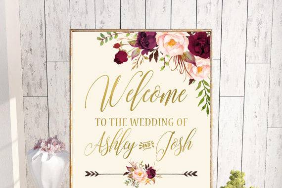 Welcome Sign / Wedding Signage