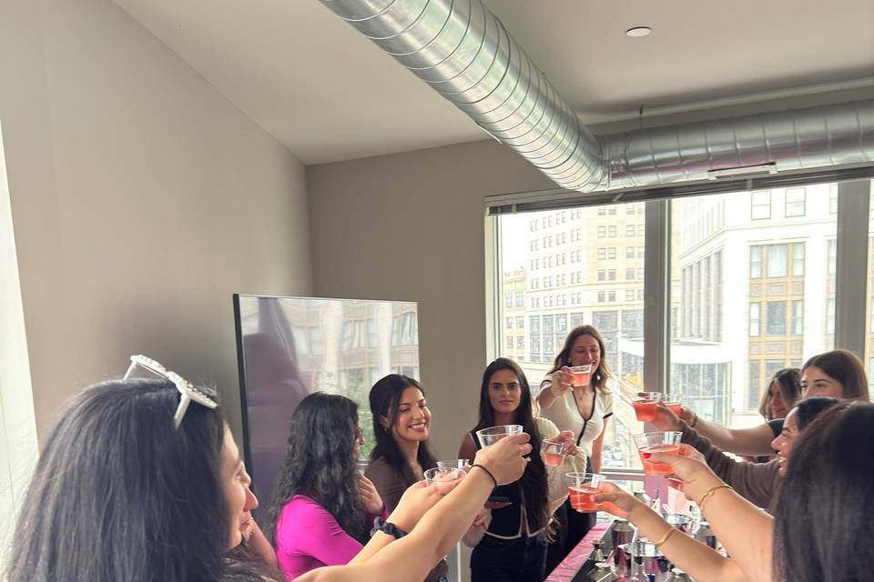 Bachelorette party celebration