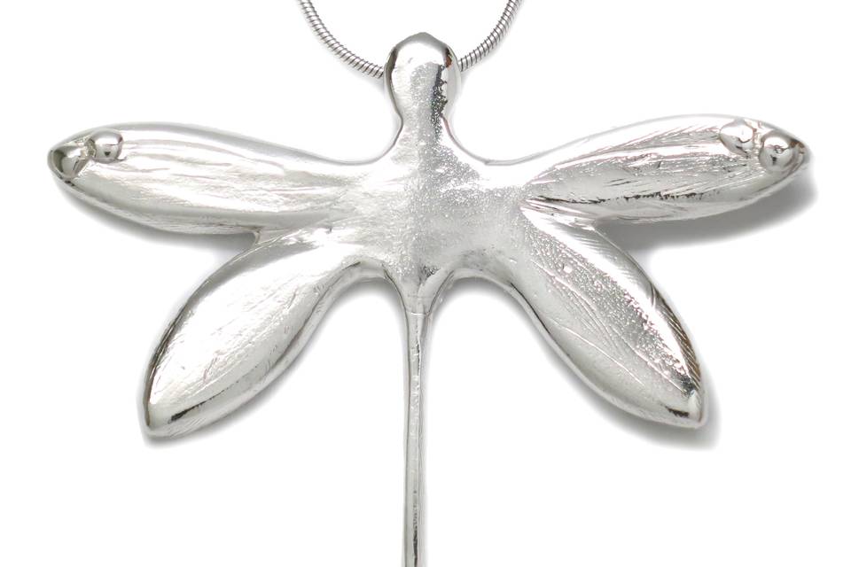 Dragonfly Necklace in Sterling Silver