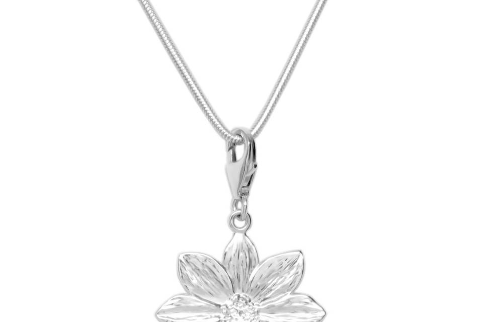 Dahlia Charm Necklace Sterling