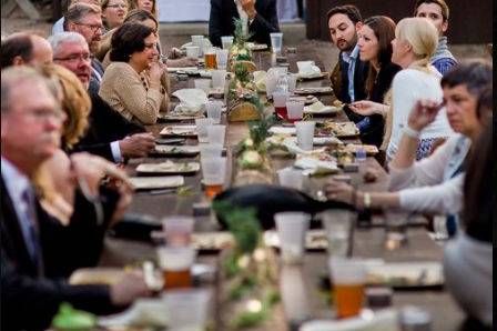 Love signage and reception table | Photo Credits:  Megan LeePhotography