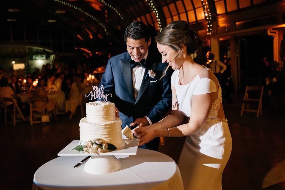 Cutting the cake