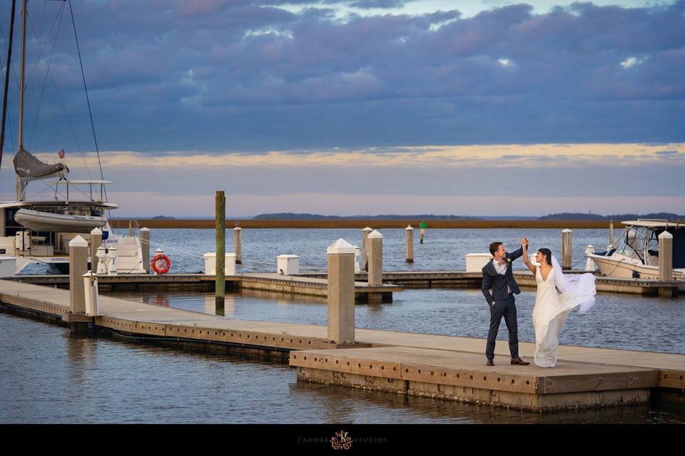 On the pier