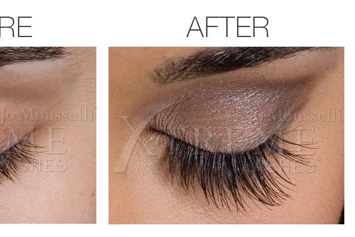 before/after eyelash extensions
