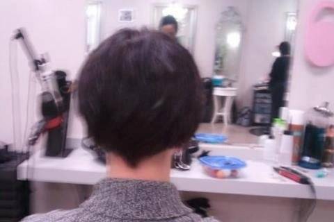 short hair prior to hair extensions