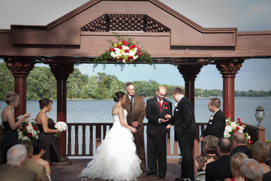 Wedding ceremony by the water