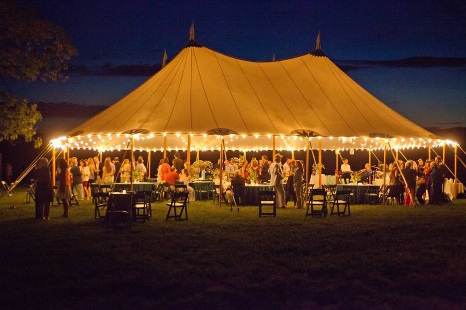 Tent at Chisholm Vineyards wedding site