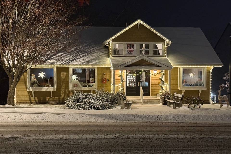 Winter night at 148 Main
