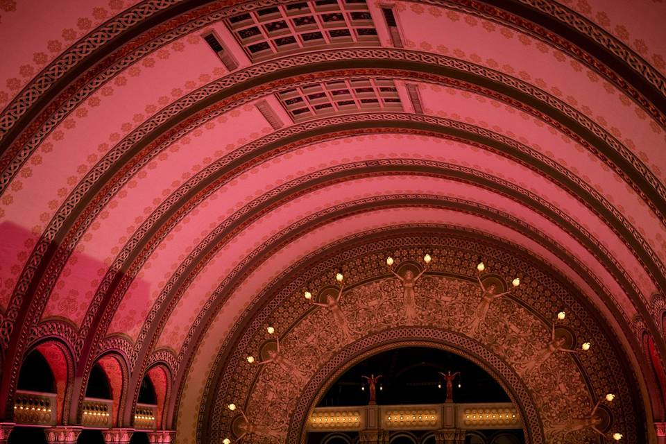 Stunning wedding design for Amanda and Joe at Union Station in St. Louis.