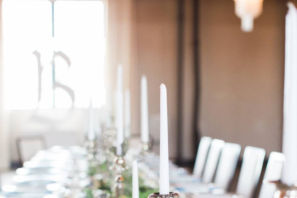 Reception tables at The Caramel Room.