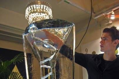 Martini Glass Ice Luge