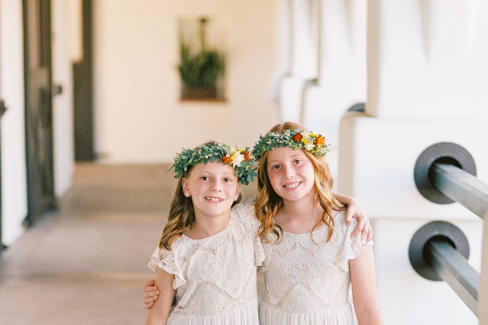 Flower girl baskets decorated