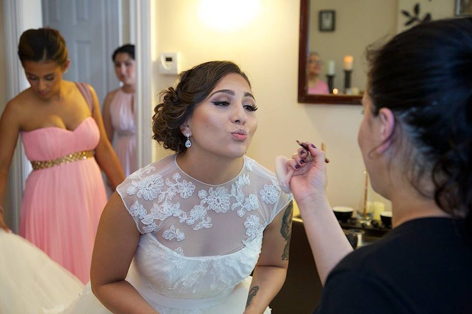 Bride Rosa, Hair by Theresa, Makeup by Pamela