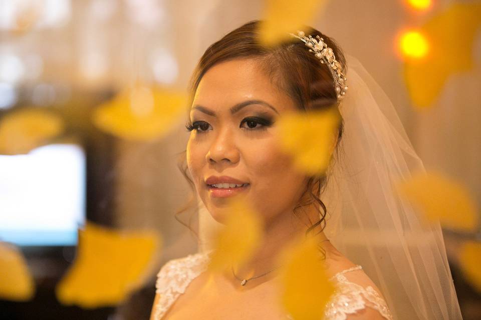Bride Mary Rose, Hair by Theresa Makeup by Pamela