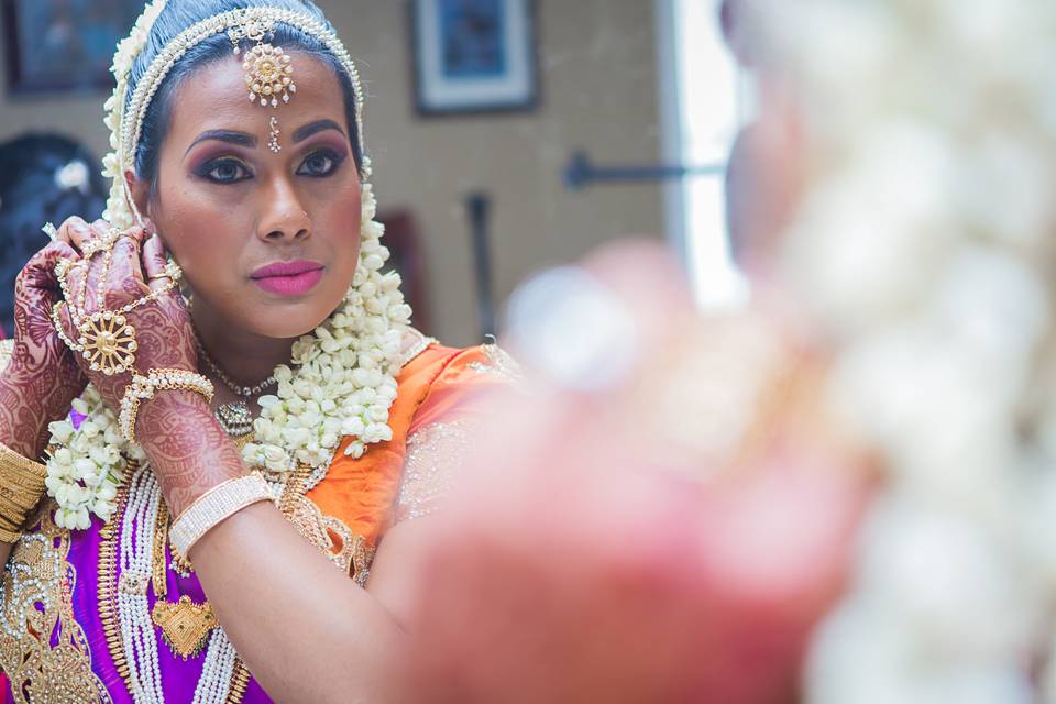 Bride Shayamala, Makeup by Pamela