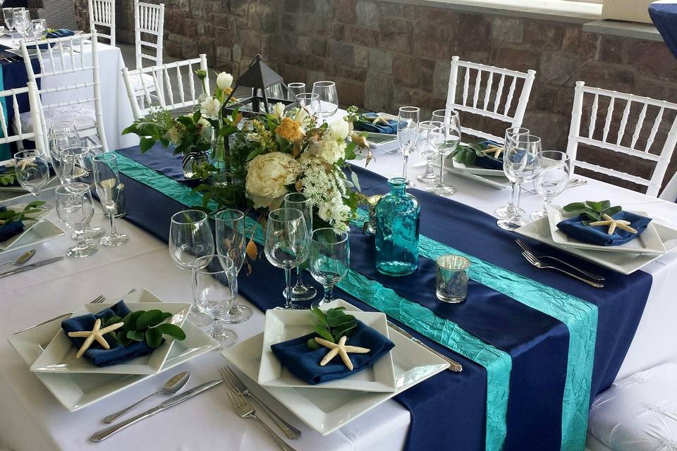 See-themed table decor