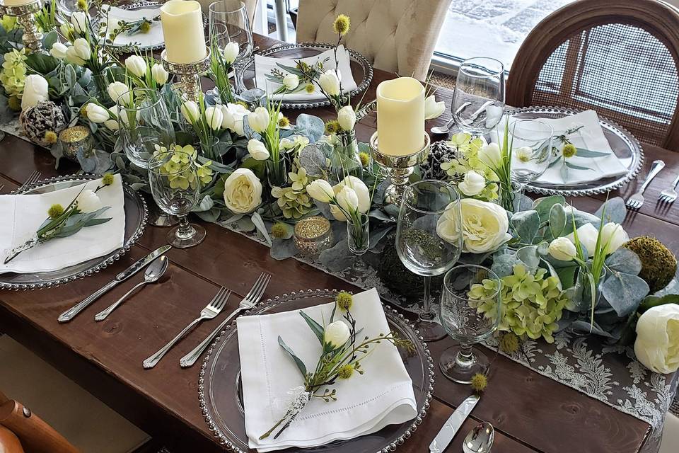 Spring tablescape