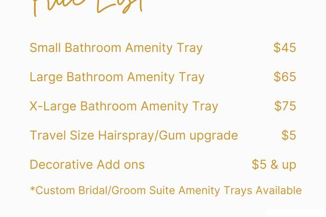General Price List