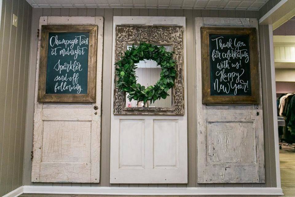 The rustic entrance