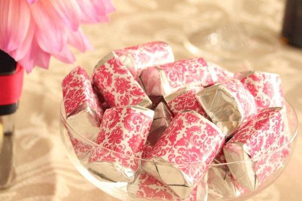 Printable Damask Candy Wrappers
