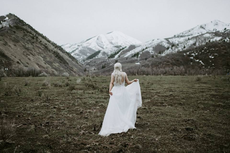 Utah Mountain Bridal Photo